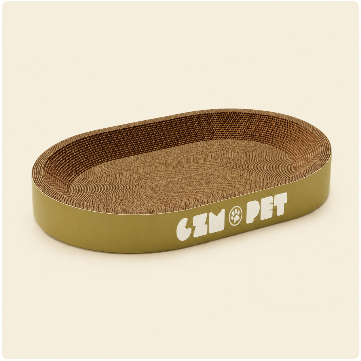 Oval Cardboard Cat Scratcher Bed